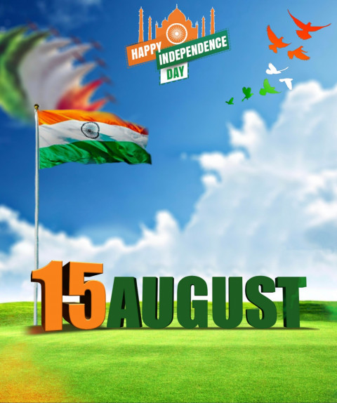 15 August Indian Tiranga CB PicsArt Background Download Full HD