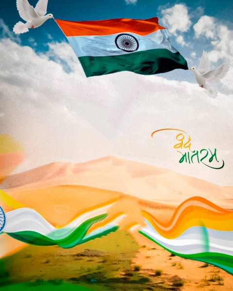 15 August Indipendent Day Flag Background For icsart