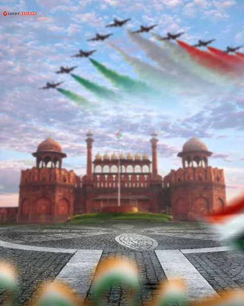 15 August Tiranga Red Fort Background HD For CB Picsart Photo Editing