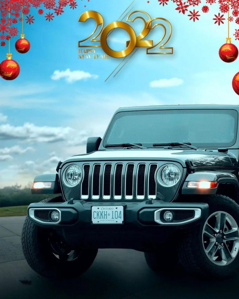 2022 Happy New Year Car CB PicsArt Editing Background