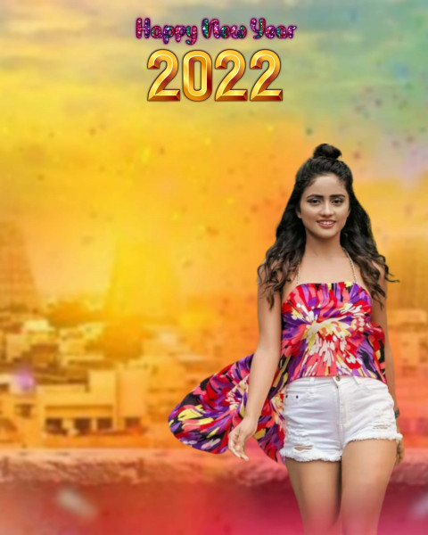 2022 Happy New Year Car Girls PicsArt CB Background