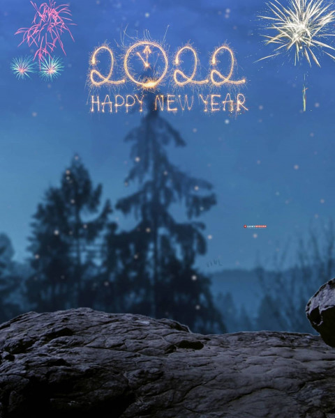 2022 Happy New Year Editing Background Photoshop & PicsArt Photo