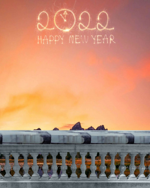 2022 Happy New Year Sunset CB PicsArt Editing Background