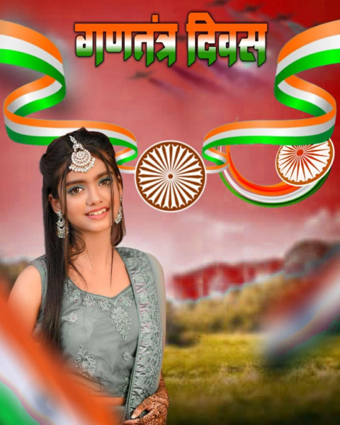 26 January Happy Republic Day Special CB Full HD Background With Girls