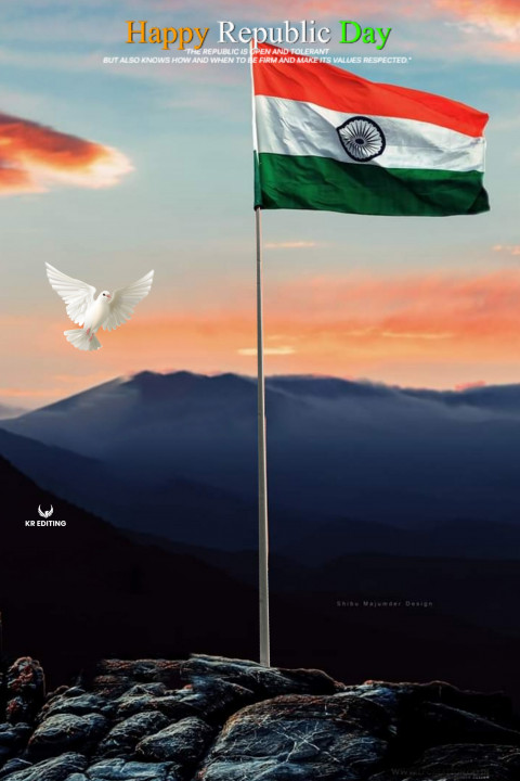 26 January Republic Day CB Editing Background Tiranga
