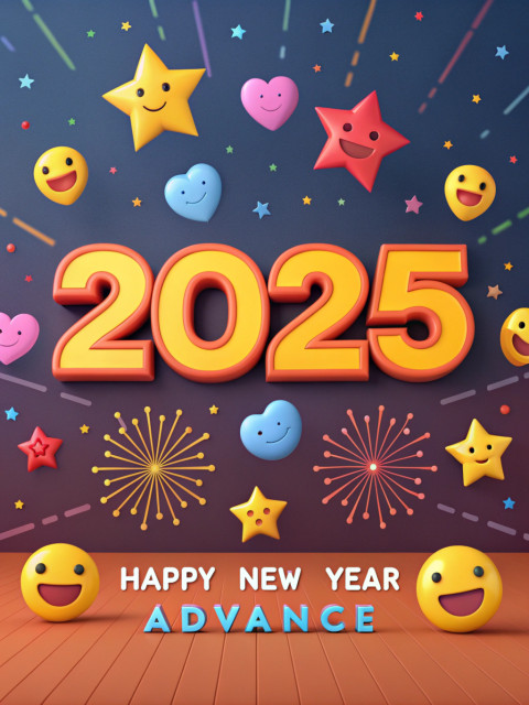Advance Happy New Year 2025 Background Hd Free