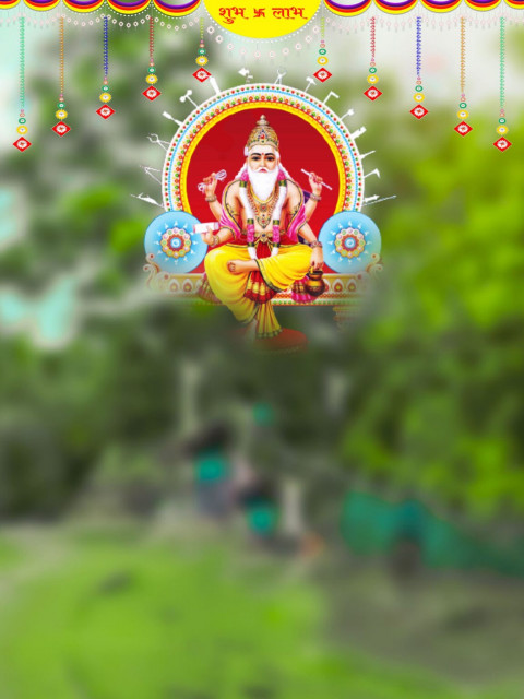 Baba Vishwakarma Puja Full HD Free CB Background New