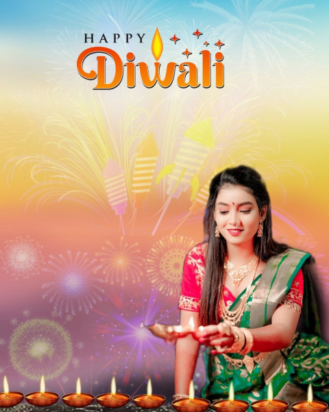 Background Of Diwali Lakshmi Puja Editing With Girl