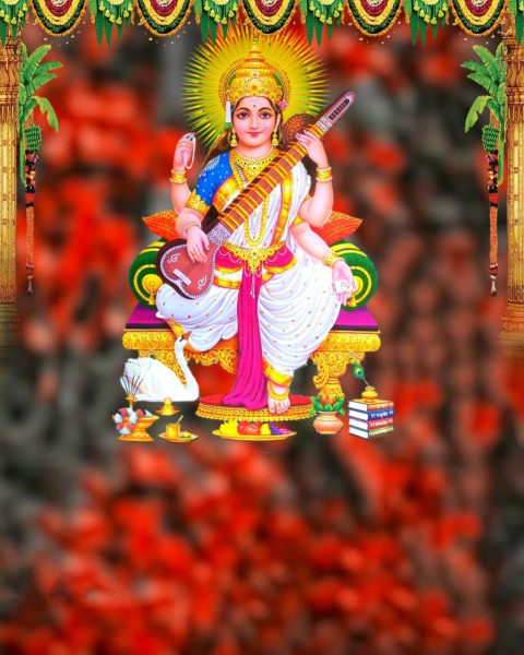 Basant Panchami Red CB Background Full HD Free Stock