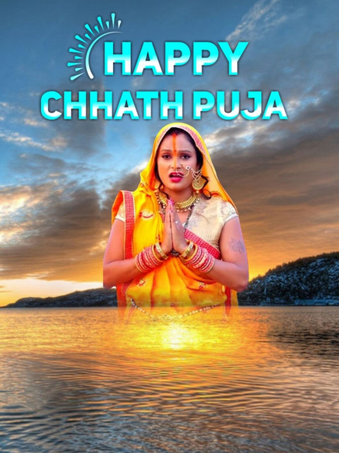Beautiful Girl Happy Chhath Puja Editing Full HD CB Background