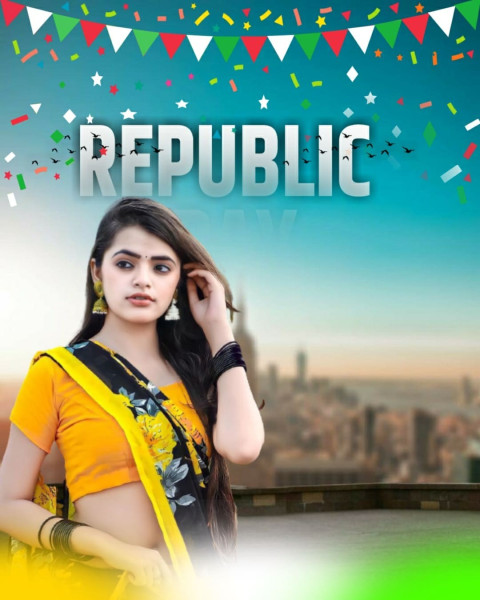 Beautiful Girls Happy Republic Day 26 January CB Background