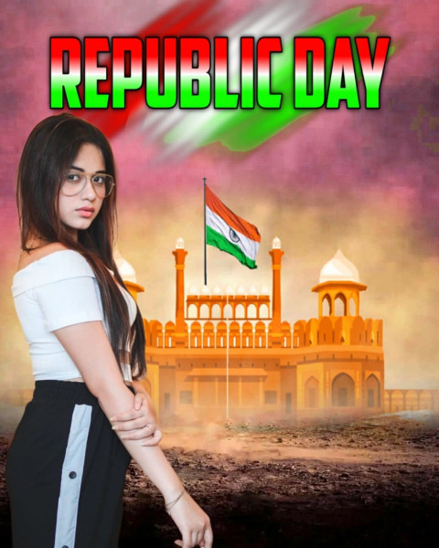 Beautiful Girls Happy Republic Day CB Background