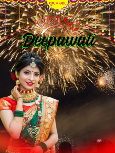Beautiful Happy Deepawali Background Full Hd with Girls