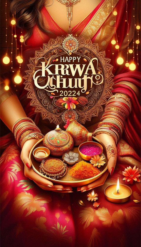 Beautiful Happy Karwa Chauth 2024 images for whatsapp