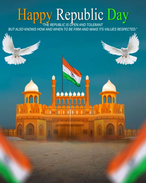Beautiful Latest Happy Republic Day CB Background Free