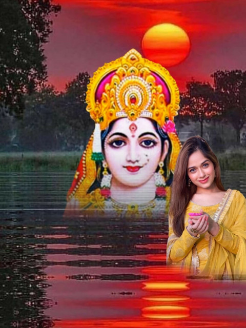 Best Chhathi Maiya PicsArt Editing Background Free With Girls