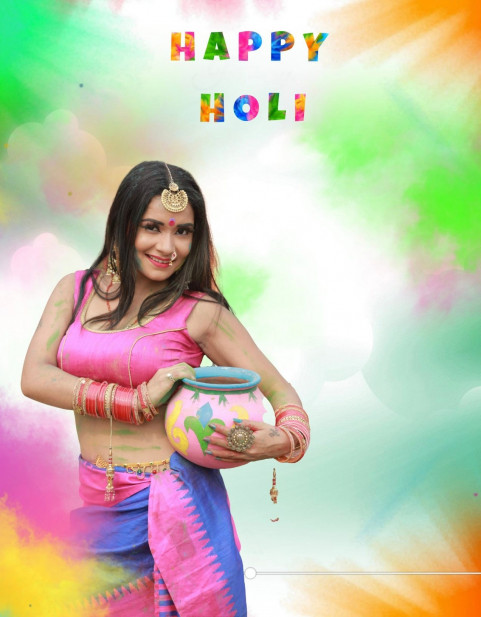 Best Holi Picart CB Editing Background With Girl