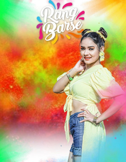 Best Holi Picart CB Editing Background With Girl HD