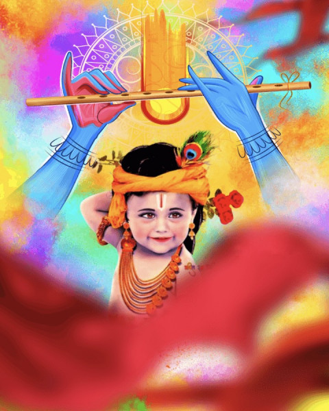 Best Krishna Janmashtami Editing Background Full HD Free