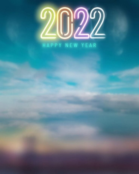 Blur Happy New Year Background 2022 Photoshop & PicsArt Editing