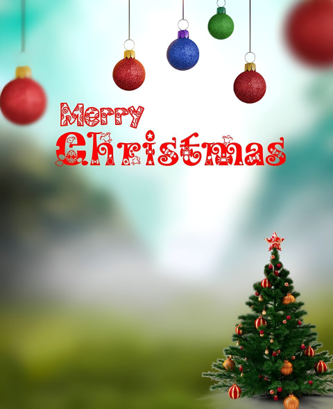Blur Merry Christmas Background HD For Editing Photo Free Images