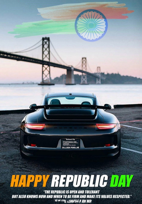 Car 26 January Background For Photo Editing   Happy Republic Day