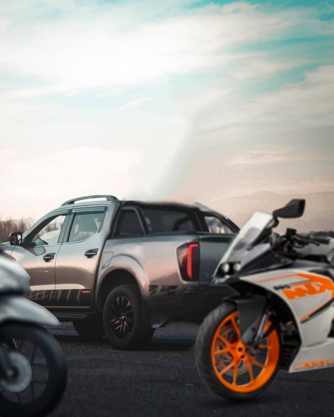 Car And KTM Bike Background Full HD
