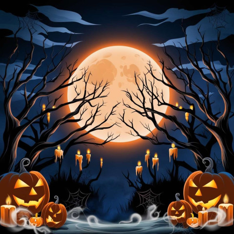 Cartoon Halloween Background for children’s parties