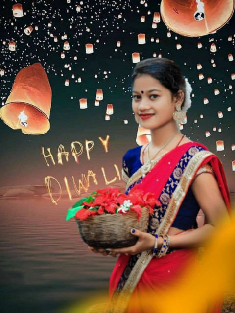 CB Happy Diwali Editing Background with Girl Hd Download