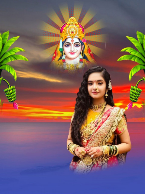 Chhath Puja Big Size Snapseed Background Free With Girls