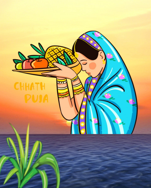 Chhath Puja CB Photo Editing Full HD Background