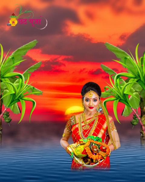 Chhath Puja HD Photo Editing Background Download