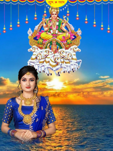 Chhath Puja Photo PicsArt Editing Download Background Free With Girls