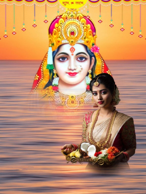 Chhath Puja PicsArt Editing Background Full HD Download With Girls