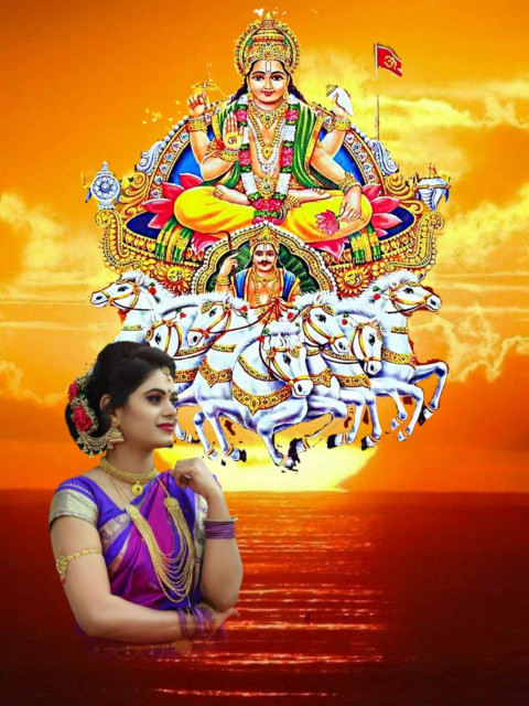 Chhathi Maiya Photo PicsArt Editing Background With Girls