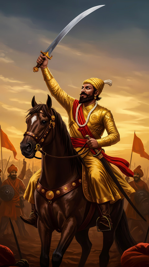 Chhatrapati Shivaji Maharaj Full Screen Mobile Background Wallpaper