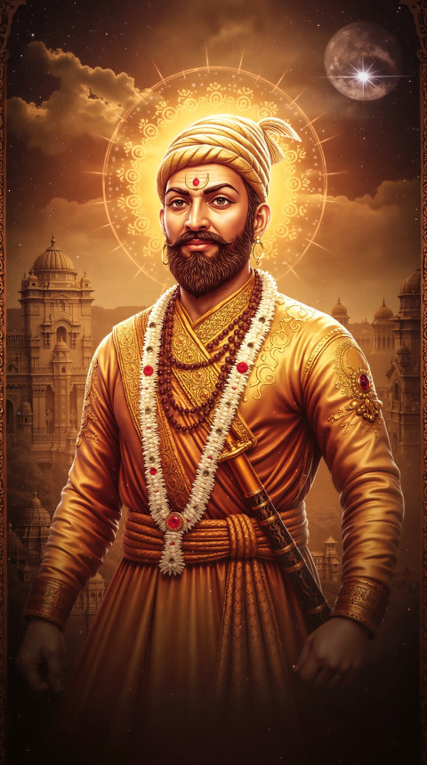 Chhatrapati Shivaji Maharaj Full Screen Mobile Background Wallpaper