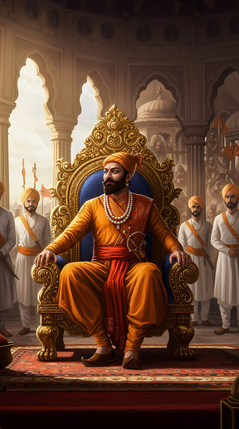 Chhatrapati Shivaji Maharaj Full Screen Mobile Background Wallpaper