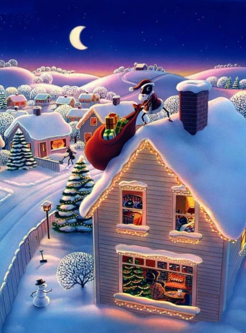 Christmas Day Background For Editing With Winter Moment