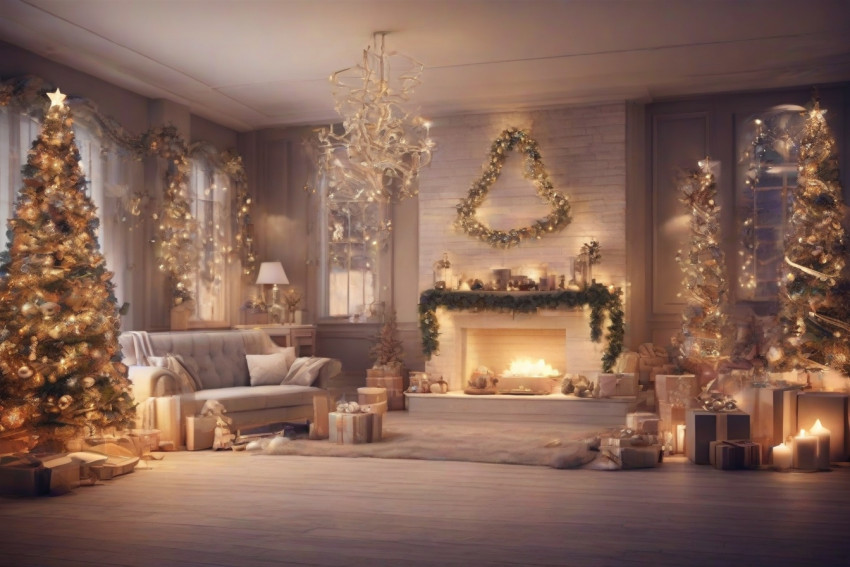 Christmas Decoration indoor in Home Wallpapers For Desktop