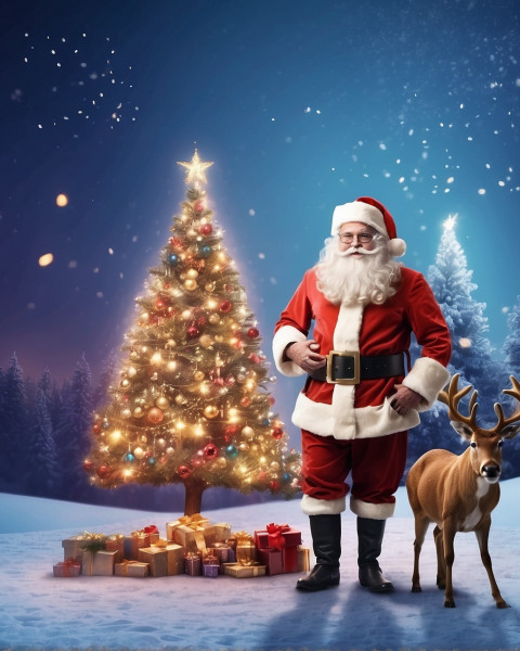 Christmas Photo Editing Background CB With Santa Claus Images