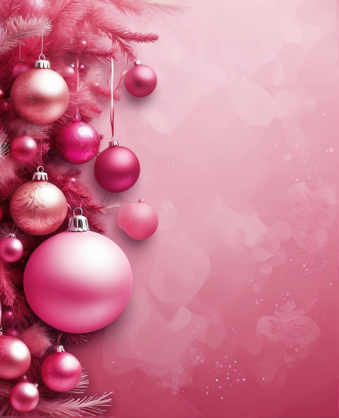 Christmas Tree Pink Background Free Wallpapers HD For Editing New