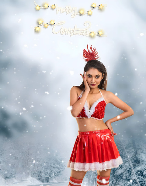 Christmas Wallpaper Full HD With Girl Images For Cb Editing Photo