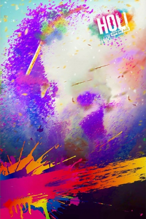 Colorful Happy Holi Background For Editing HD Picsart & Photoshop