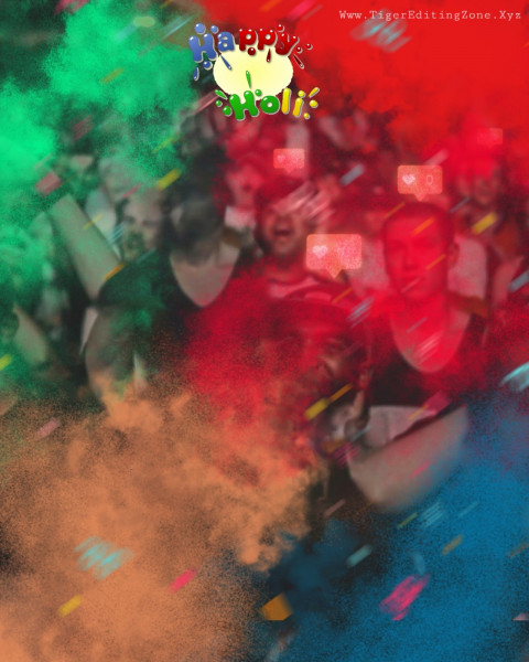 Colorful Happy Holi Photoshop Photo Editing Background Full HD Download