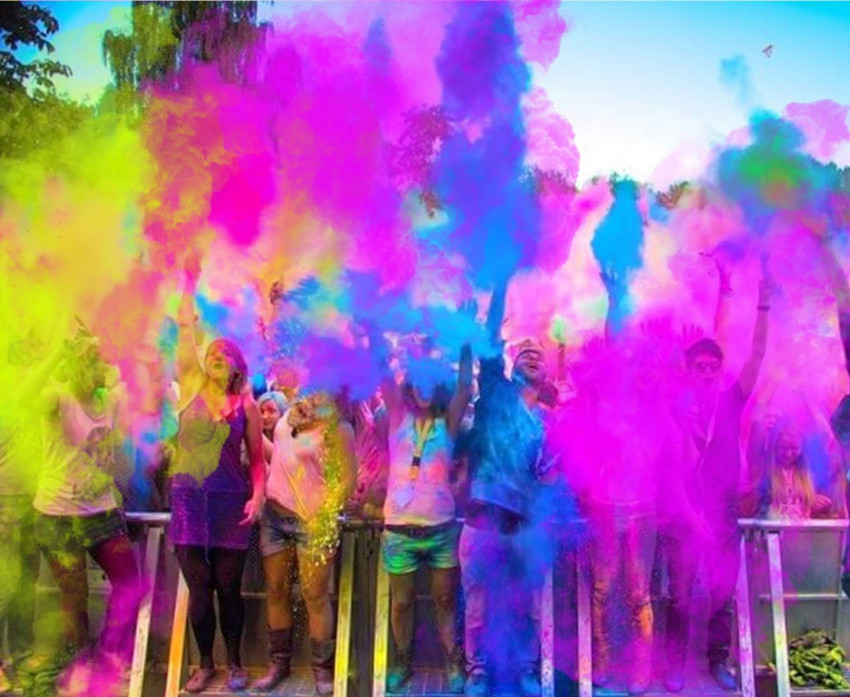 Colorful Happy Holi Photoshop Photo Editing Background Full HD Download