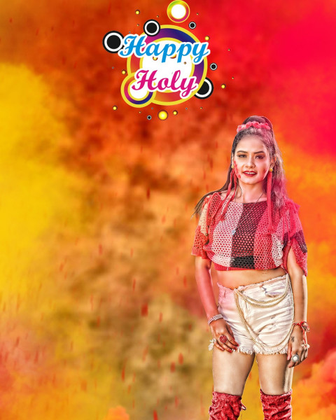 Colorful Holi Background For CB Picsart With Girls