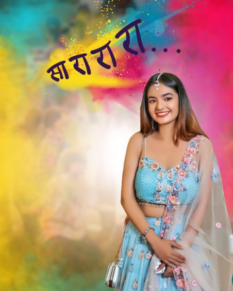 Colorful Holi Editing CB Picsart Background With Girl New