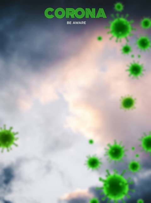 Corona virus Viral Background for Editing