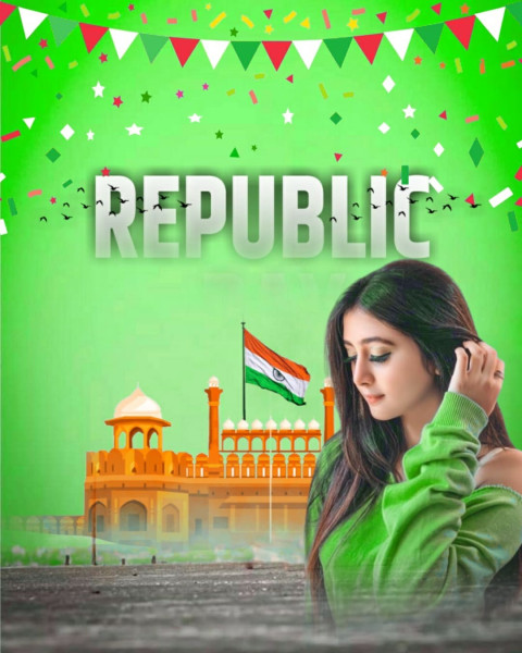 Cute Girls Happy Republic Day 26 January CB Full HD Background